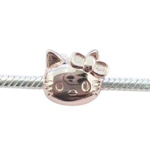 925 Sterling silver S925 Rose Gold Sanrio kawaii Hello kitty Portrait Charm
